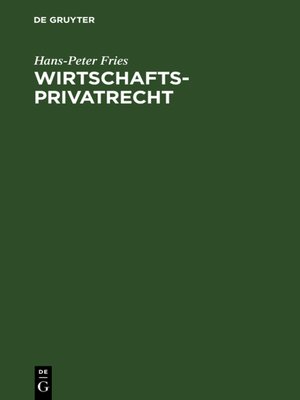 cover image of Wirtschaftsprivatrecht